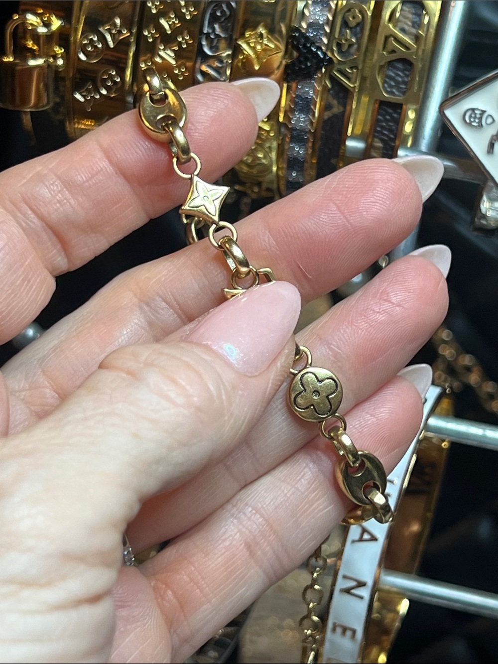 Gold Tone Bracelet-Fashion Inspired/ Upcycled
